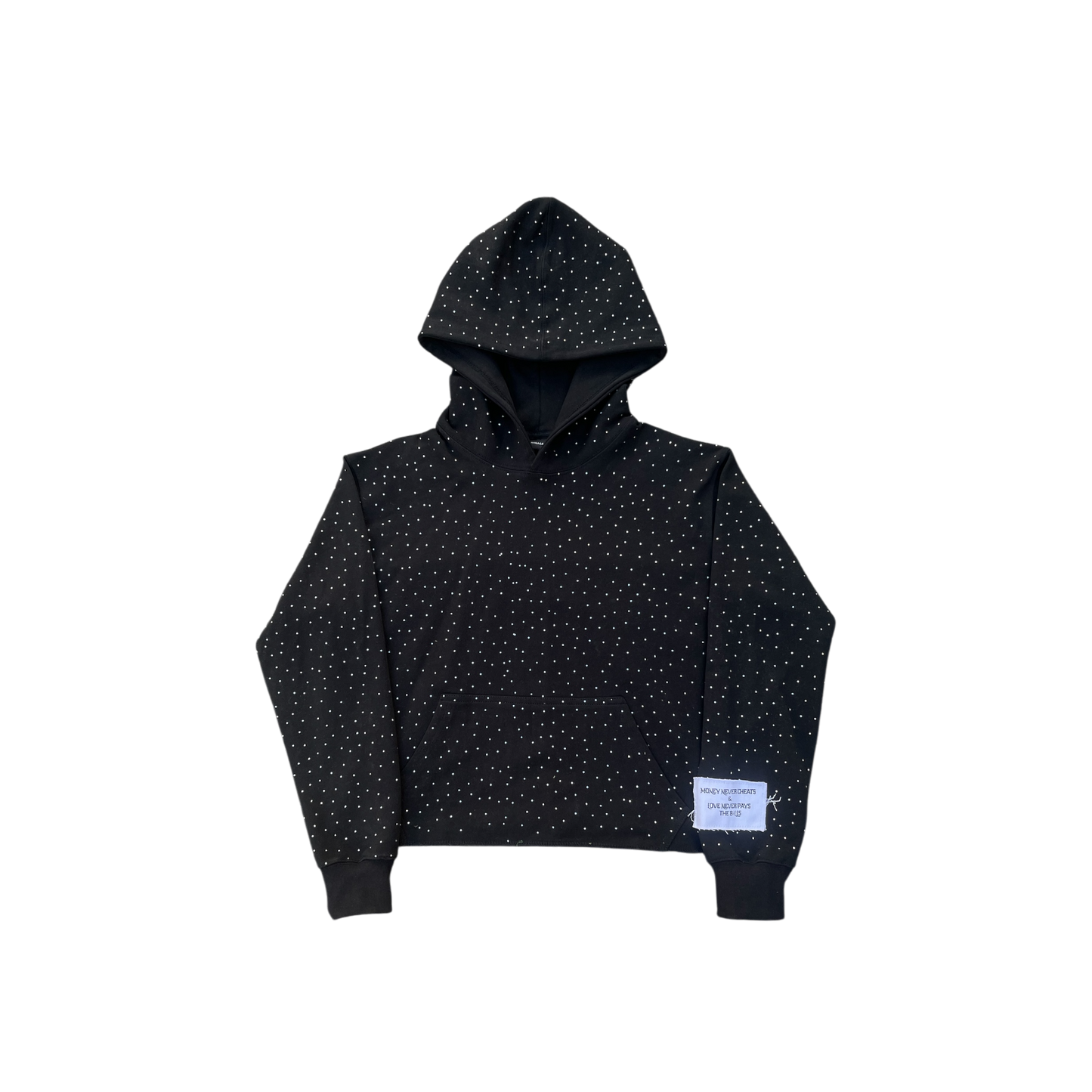 ALL OVER RHINESTONE HOODIE (BLACK)