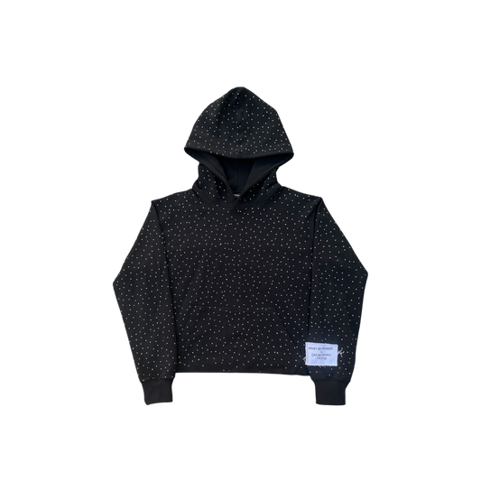 ALL OVER RHINESTONE HOODIE (BLACK)