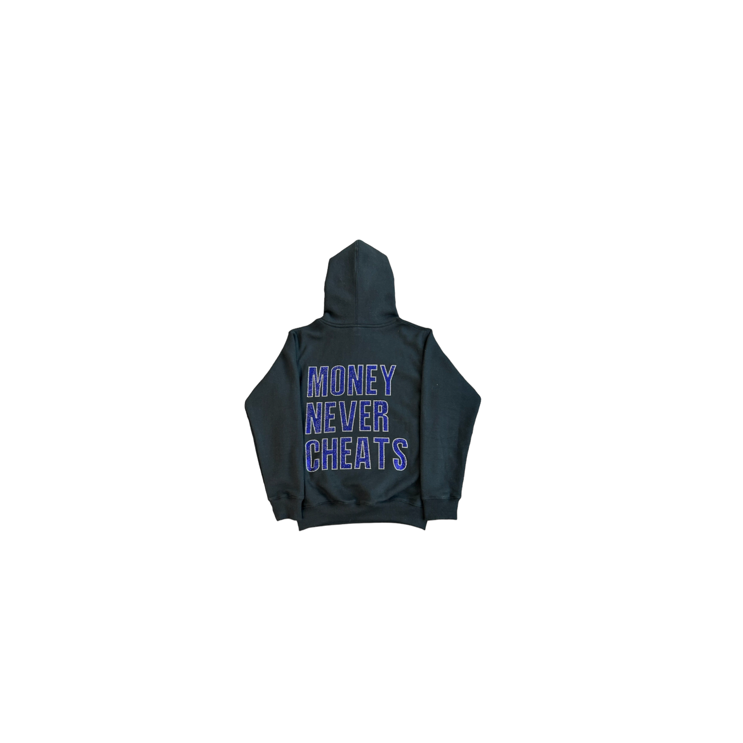 Two-Tone Playamade Rhinestone Hoodie (Blue & Silver)