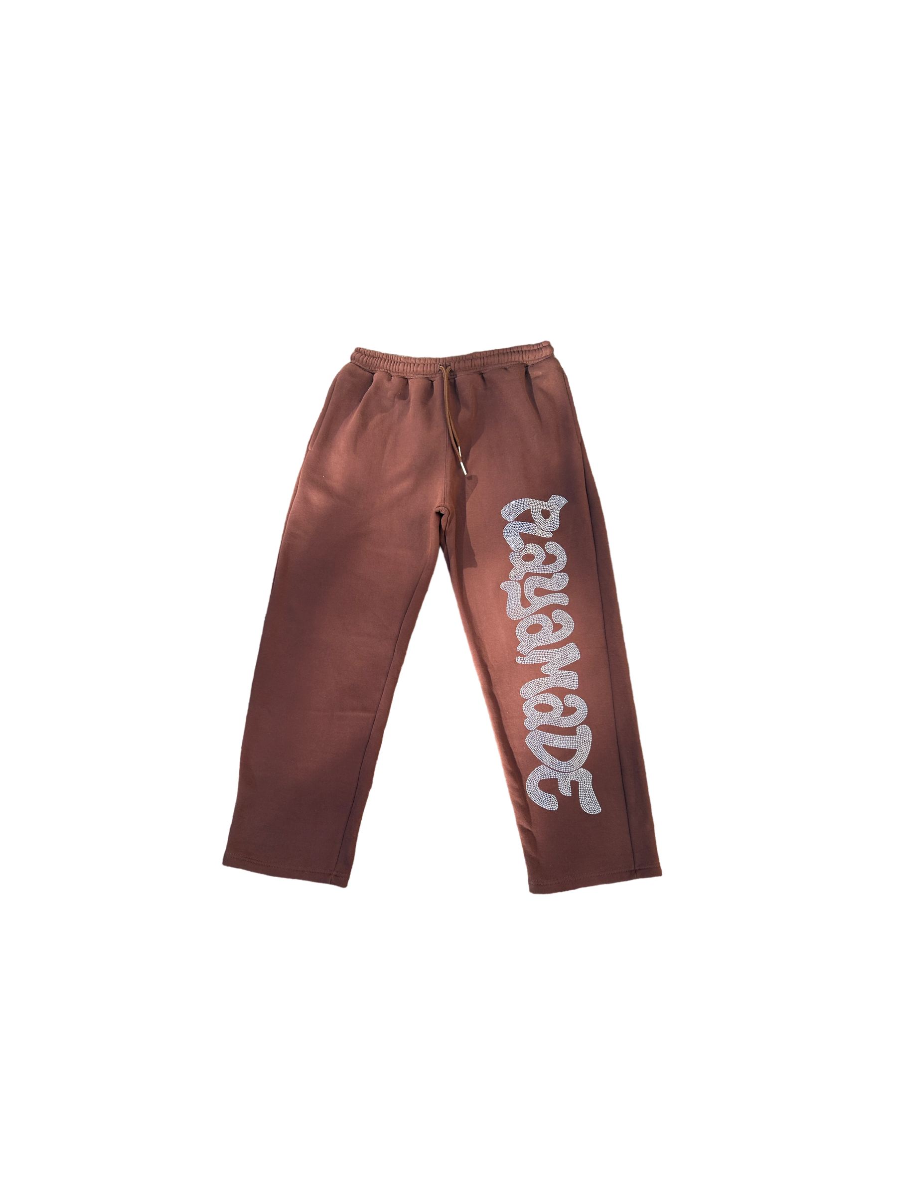 Graffiti Rhinestone Sweats (Brown)