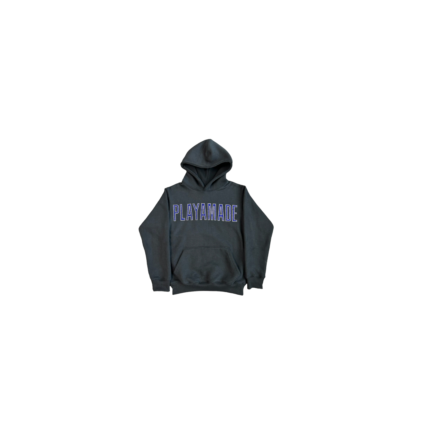 Two-Tone Playamade Rhinestone Hoodie (Blue & Silver)