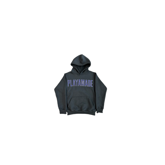 Two-Tone Playamade Rhinestone Hoodie (Blue & Silver)