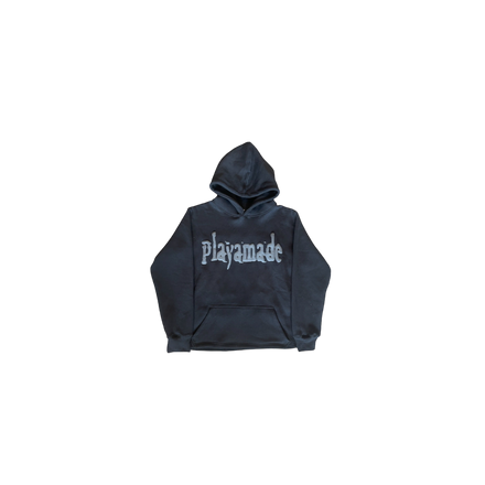 Playamade Puff Print Hoodie Black on Black (PRE-ORDER)